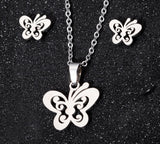 Stainless Steel Necklace/Earring Set - 20 Options