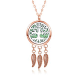 Stainless Steel Dreamcatcher Aromatherapy Necklace - 21 Options