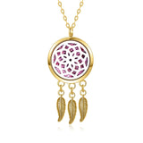 Stainless Steel Dreamcatcher Aromatherapy Necklace - 21 Options