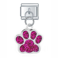 Glittery Paw Italian Charm - 9 Colours