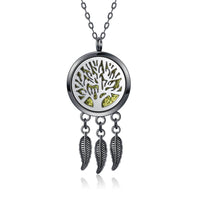 Stainless Steel Dreamcatcher Aromatherapy Necklace - 21 Options