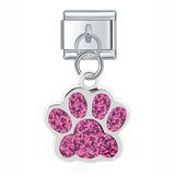 Glittery Paw Italian Charm - 9 Colours