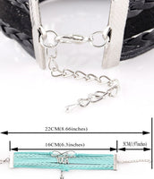 Infinity Love England Leather Braid Bracelet - 2 Designs