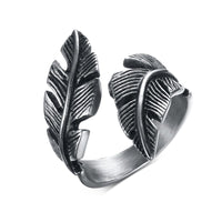 Stainless Steel Angel Feather Ring