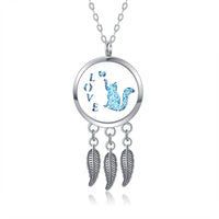 Stainless Steel Dreamcatcher Aromatherapy Necklace - 21 Options