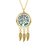 Stainless Steel Dreamcatcher Aromatherapy Necklace - 21 Options