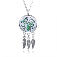 Stainless Steel Dreamcatcher Aromatherapy Necklace - 21 Options