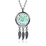 Stainless Steel Dreamcatcher Aromatherapy Necklace - 21 Options