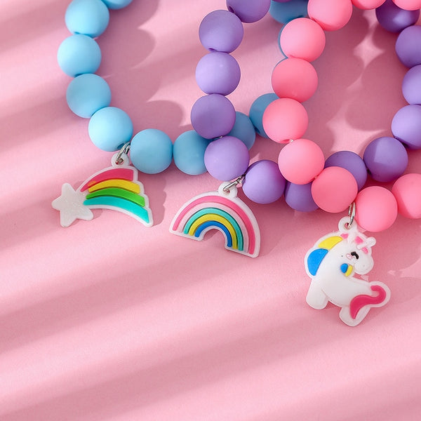 Cute Acrylic Bead Colourful Childrens's Bracelet - 30 Options