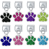 Glittery Paw Italian Charm - 9 Colours