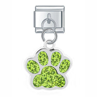 Glittery Paw Italian Charm - 9 Colours
