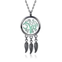 Stainless Steel Dreamcatcher Aromatherapy Necklace - 21 Options