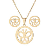 Stainless Steel Necklace/Earring Set - 20 Options