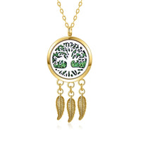 Stainless Steel Dreamcatcher Aromatherapy Necklace - 21 Options