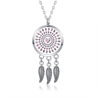 Stainless Steel Dreamcatcher Aromatherapy Necklace - 21 Options