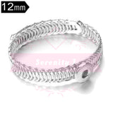 12mm Circle pattern adjustable Snap Bangle - 3 Colours