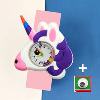 3D Cartoon Kids Slap Wrist Watch - 49 Options