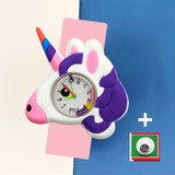 3D Cartoon Kids Slap Wrist Watch - 49 Options