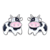 Cute Cow Small Stud Earrings