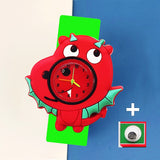 3D Cartoon Kids Slap Wrist Watch - 49 Options