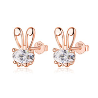 925 Sterling Silver Animal CZ Stud Earrings - 13 Options