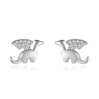 925 Sterling Silver Animal CZ Stud Earrings - 13 Options