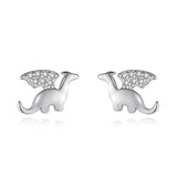 925 Sterling Silver Animal CZ Stud Earrings - 13 Options