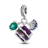 925 Sterling Silver Under The Sea Treasure Hanging Charm