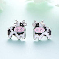 Cute Cow Small Stud Earrings