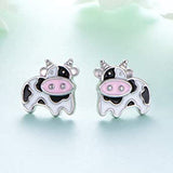 Cute Cow Small Stud Earrings