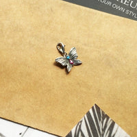 925 Sterling Silver Butterfly Dangle Charm