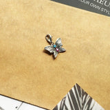 925 Sterling Silver Butterfly Dangle Charm