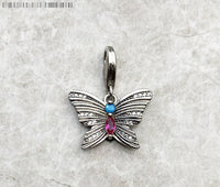 925 Sterling Silver Butterfly Dangle Charm