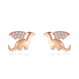 925 Sterling Silver Animal CZ Stud Earrings - 13 Options