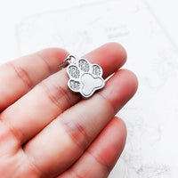 925 Sterling Silver Pawprint Hanging Charm