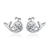 925 Sterling Silver Animal CZ Stud Earrings - 13 Options