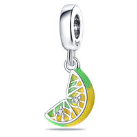 925 Sterling Silver Lemon Slice Hanging Charm