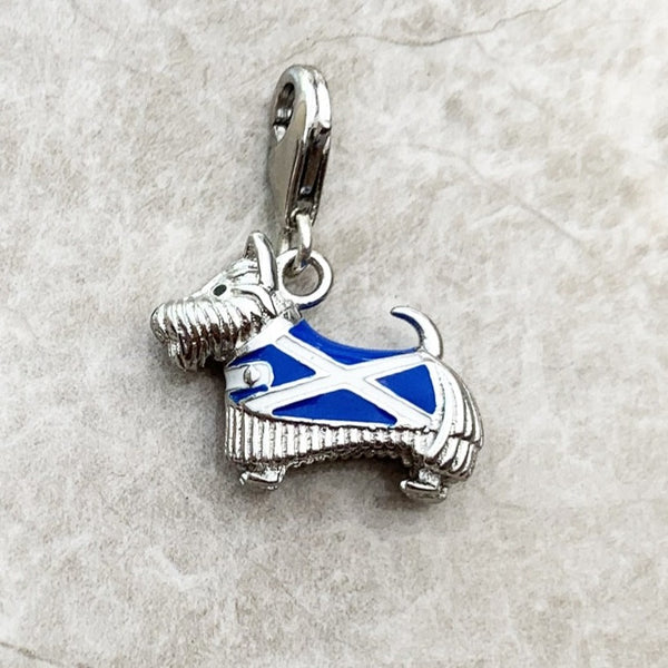 925 Sterling Silver Scottish Westie Dog Hanging Charm - 2 Options