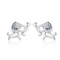 925 Sterling Silver Animal CZ Stud Earrings - 13 Options