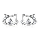 925 Sterling Silver Animal CZ Stud Earrings - 13 Options