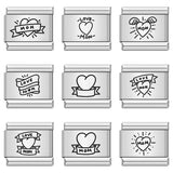 Stainless Steel Tattoo Heart/Love/Mom Italian Charm - 9 Options