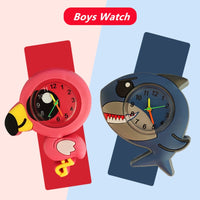 3D Cartoon Kids Slap Wrist Watch - 49 Options