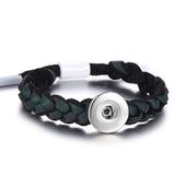 Adjustable Braided Shoelace Snap Bracelet  - 11 Colours