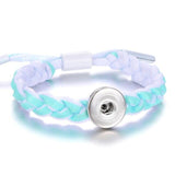 Adjustable Braided Shoelace Snap Bracelet  - 11 Colours