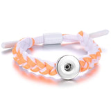 Adjustable Braided Shoelace Snap Bracelet  - 11 Colours