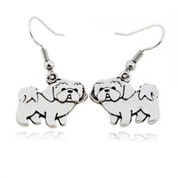 Shih Tzu Drop Fashion Earrings