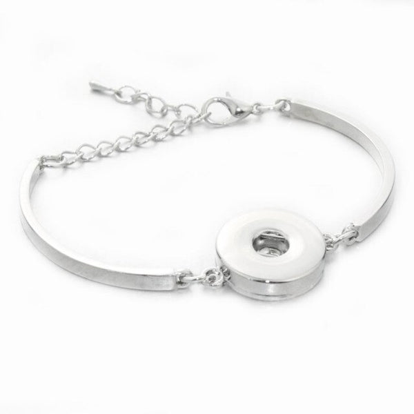 Silver Colour Snap Bangle