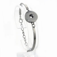 Brushed Steel Snap Bangle