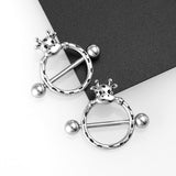 Quirky Cow Stainless steel Nipple Piercing (2)- 3 Colours