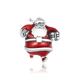 925 Sterling Silver Jolly Santa Christmas Charm